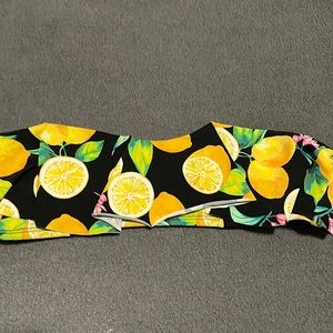 Cute swim top with Lemons(strapless)